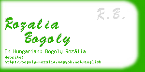 rozalia bogoly business card
