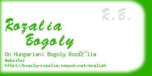 rozalia bogoly business card